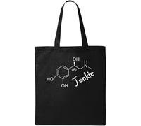 Adrenaline Junkie Chemical Structure Chemistry Meme Natural Ecological Cotton Tote Bag Black