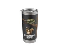 Adrenaline Junkie Skydiving Squirrel with Acorn Stainless Steel Insulated Tumbler