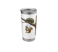 Adrenaline Junkie Skydiving Squirrel with Acorn Stainless Steel Insulated Tumbler