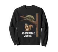 Adrenaline Junkie Skydiving Squirrel with Acorn Sweatshirt