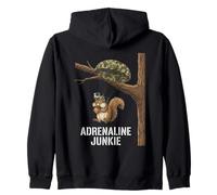 Adrenaline Junkie Skydiving Squirrel with Acorn Zip Hoodie