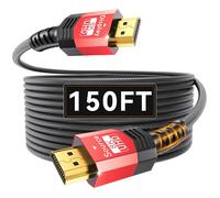 Adrenenjoyer Fiber Optic HDMI 2.1 Cable 150FT,48Gbps Ultra High Speed Braided Uni-Directional Cord-8K@60Hz 4K@120Hz/144Hz HDCP 2.2&2.3 eARC DTS:X HDR10 VRR Compatible for RTX 5090/PS5/Xbox X/S/TV etc