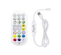 ADRESUNO DC 5V USB WS2812B WS2811 WS2813 WS2815 1903 16703 LED Strip Controller for LED Module Pixel Strip Light, 1M/3.3FT 3pin JST Connector,Bluetooth/Music APP/3Key Remote Control (USB(2.4G))