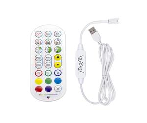 ADRESUNO DC 5V USB WS2812B WS2811 WS2813 WS2815 1903 16703 LED Strip Controller for LED Module Pixel Strip Light, 1M/3.3FT 3pin JST Connector,Bluetooth/Music APP/3Key Remote Control (USB(2.4G))