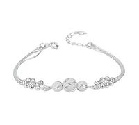 AdrEta Friendship Bracelets for Women Adjustable Close Relationship Jewelry Sterling Silver Beaded Bracelet