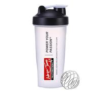 Adrian James Nutrition - Protein Shaker Bottle with Mixer Ball, Leak-Proof Screw-On Lid and Secure Drinking Flip Cap, 100% BPA Free, 600 ml