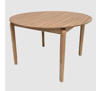 adrian wooden round extending dining table in natural