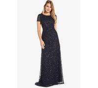 Adrianna Papell Sequin Scoop Back Maxi Dress