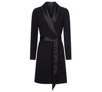 Adrianna Papell Knit Crepe Tuxedo A-Line Dress - Black - 20