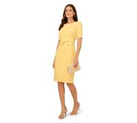 Adrianna Papell Mini Bow Front Sheath Dress In Yellow Yellow