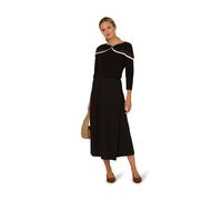 Adrianna Papell Off The Shoulder Tipped Big Bow Tie Long Sleeve Sweater In Black Black XS