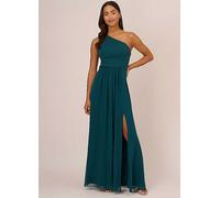 Adrianna Papell One Shoulder Chiffon Gown Hunter