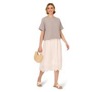 Adrianna Papell Ottoman Rib Dolman Knit Top With Button Back Detailing In Grey Grey S