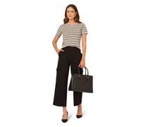 Adrianna Papell Patterned Crew Neck Sweater In Ivory Ivory S