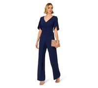 Adrianna Papell Pearl Knit Crepe Jumpsuit In Navy Navy 6