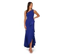 Adrianna Papell Women's Beaded Knit Crepe Gown Special Occasion Dress, Royal Sapphire, 10