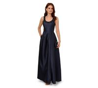 Adrianna Papell Women's Beaded Mikado Gown in Navy | Size: 14