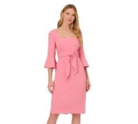 Adrianna Papell Women's Bell Sleeve Tie Front Dress, Faded Rose, 10
