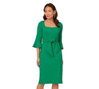 Adrianna Papell Women's Bell Sleeve Tie Front Dress, Vivid Green, 14