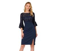 Adrianna Papell Women's Floral Lace Combo Dress, Navy, 10