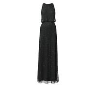Adrianna Papell Women's Halter Art Deco Beaded Blouson Dress Special Occasion, Black/Black, 20