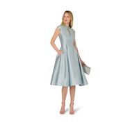 Adrianna Papell Women's Key Hole Mikado Midi Dress in Pale Blue | Size: 12