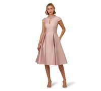 Adrianna Papell Women's Key Hole Mikado Midi Dress Special Occasion, Bellini, 14