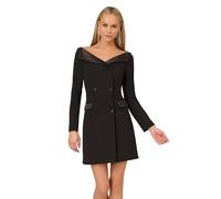 Adrianna Papell Women's Knit Crepe Blazer Dress, Black, 14