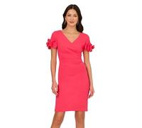 Adrianna Papell Women's Knit Crepe Short Dress, Petunia, 8