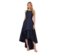 Adrianna Papell Women's Mikado High-Low Gown Midnight 12