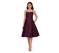Adrianna Papell Women's Mikado Midi Special Occasion Dress, Pinot Noir, 12