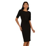 Adrianna Papell Women's Mini Bow Front Sheath Dress, Black, 12