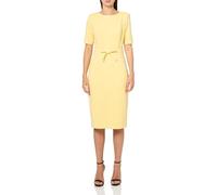 Adrianna Papell Women's Mini Bow Front Sheath Dress, Warm Sun, 20