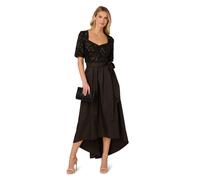Adrianna Papell Women's Sequin Combo Taffeta Gown in Black | Size: 10