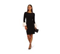 Adrianna Papell Womens Short Dress With Cuff Detail - Black - Size 18 UK