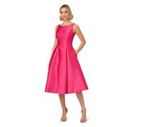 Adrianna Papell Women's Sleeveless Tea Length Dress, Electric Pink, 8