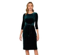 Adrianna Papell Women's Velvet Tie Front Dress, Green, 10