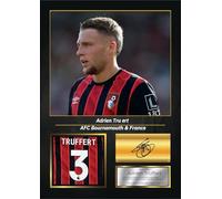 Adrien Truffert Signed Football Memorabilia - Framed Autograph Display with AFC Bournemouth & France Tribute - Collector’s Gift, A4 Poster + Black Frame