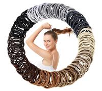 ADRIONE Neutral Hair Ties for Women, Girls, Kids & Little Girls - 280 Bulk Pack 4mm No Damage Ponytail Holders, Ouchless Hair Elastics & Non Slip Rubber Hair Bands for Thick, Medium, Thin & Fine Hair