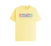 ADRO Mens Printed T Shirt | The Super Soft Tshirt in India| Pure Cotton Lycra Breathable Fabric| 4 Way Stretch Smart tech Fabric| Round Neck T-Shirt (Also in Plus Size) RN25-ST-CLDM-BE, Light Yellow