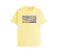 ADRO Mens Printed T Shirt | The Super Soft Tshirt in India| Pure Cotton Lycra Breathable Fabric| 4 Way Stretch Smart tech Fabric| Round Neck T-Shirt (Also in Plus Size) RN25-ST-INSP-BE, Light Yellow