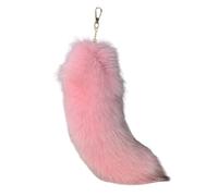 Adrosstoller Portable Keychain Pendant with Foxes Tail Enhancement Dainty Hangings Decoration, Pink, as described
