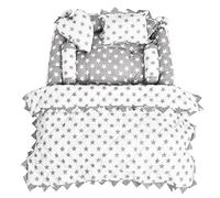 AD's Cuddle Baby Nest Pod for Newborn - Baby Essentials & Sleeping Bed for 0-12 Months Boys & Girls - Soft Breathable Cotton Baby Lounger with Mattress, Bolsters & Pillows - Travel Friendly (Grey)