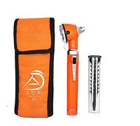 ADS Medicare Mini Otoscope ENT Optical Fibre LED Illumination Medical Tool Diagnostic Examination CE Approved with Complimentary Ear Cleaner & Spare Bulb (Orange)