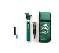 ADS Medicare Mini Otoscope ENT Optical Fibre LED Illumination Medical Tool Diagnostic Examination CE Approved with Complimentary Ear Cleaner & Spare Bulb (Teal)