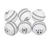 ADS SPORTS Soft Cricket Balls For Practice & Excellent Training & Skills Cricket Balls For All Age Players Senior & Junior (Senior, White)