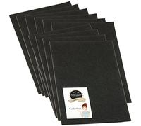 Adsamm® / 10 x self-adhesive Felt Sheets/Black / 7.87x11.81'' (200x300 mm) / rectangular / 0.138'' / 3.5 mm thick stick-on furniture felt glides/Furniture & Chair Glides
