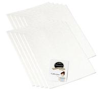 Adsamm® / 10 x self-adhesive Felt Sheets/White / 7.87x11.81'' (200x300 mm) / rectangular / 0.138'' / 3.5 mm thick stick-on furniture felt glides/Furniture & Chair Glides