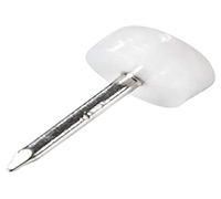 Adsamm® / 100 x Glides in plastic with nail | Ø 0,39'' (Ø 10 mm) | white | round | Premium quality furniture sliders with nail by Adsamm®