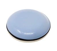 Adsamm® / 100 x PTFE glides | Ø 0,98'' (Ø 25 mm) | grey-blue | round | Premium quality self-adhesive furniture sliders by Adsamm®